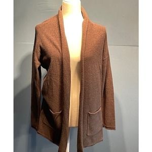 H&M Women Size‎ Large Open Cardigan Chocolate Brown